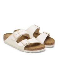 Birkenstock Klapki "Arizona BF" w kolorze kremowym rozmiar: 40. Brązowe klapki damskie Birkenstock, bez wzorów, bez obcasa. Za 304.56 zł.
