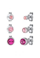 Elli Damskie kolczyki do uszu z kryształkami w kolorze różowym z pozłacanego srebra próby 925 Sterling Silver Kolczyki 1 ct. Czerwone kolczyki damskie Elli, pozłacane. Za 332.59 zł.