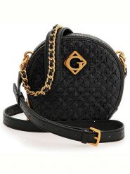 Guess Torebka w kolorze czarnym - 10 x 16 x 6 cm rozmiar: onesize. Czarne torebki klasyczne damskie Guess, z aplikacjami, z materiału, z tłoczeniem, bez dodatków. Za 245.96 zł.