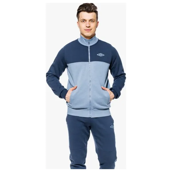 Umbro Bluza Fleece Zip Through , granatowy, rozmiar M. Niebieskie bluzy bez kaptura męskie Umbro, bez wzorów, z bawełny, sportowe, bez kołnierzyka, bez ramiączek. W wyprzedaży za 99.99 zł.