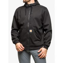 Bluza z kapturem męska Carhartt Wind Fighter Hooded Sweatshirt. Czarne bluzy z kapturem męskie Carhartt, m. Za 424.99 zł.
