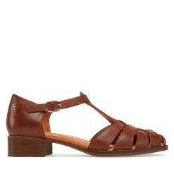 Sandały Pikolinos. Brązowe sandały damskie Pikolinos, bez wzorów, bez obcasa, na słupku. Za 569.99 zł.