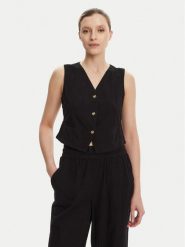 Vero Moda Kamizelka Caia 10333795 Czarny Regular Fit. Czarne kamizelki damskie Vero Moda, s, z bawełny. Za 99.99 zł.