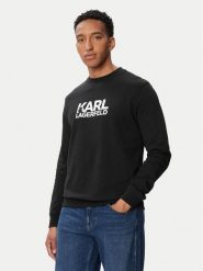 KARL LAGERFELD Bluza 705780 563917 Granatowy Regular Fit. Niebieskie bluzy bez kaptura męskie Karl Lagerfeld, m, z bawełny. Za 387.99 zł.