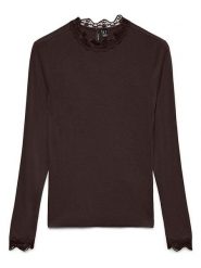 Vero Moda Koszulka "Rosa" w kolorze brązowym rozmiar: M. Brązowe t-shirty damskie Vero Moda, m, bez wzorów, z koronki, bez kołnierzyka. Za 79.95 zł.