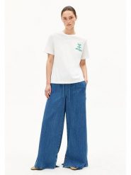 Armedangels Koszulka "Lualaa" w kolorze białym rozmiar: L. Białe t-shirty damskie ARMEDANGELS, l, bez wzorów, z bawełny, bez kołnierzyka. Za 86.99 zł.