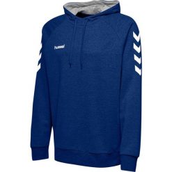 Bluza sportowa z kapturem męska Hummel Go Cotton Hoodie. Niebieskie bluzy z kapturem męskie HUMMEL, na wiosnę, m, z bawełny. Za 190.95 zł.