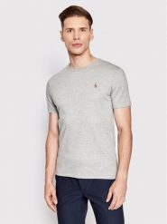 Polo Ralph Lauren T-Shirt 710740727012 Szary Slim Fit. Szare koszulki polo męskie Polo Ralph Lauren, l, bez wzorów, z bawełny, bez ramiączek. Za 417.99 zł.