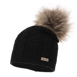 Czapka Damska z Wełny Merino Bafi - Czarna. Czarne czapki zimowe damskie Molly, z materiału. Za 59.00 zł.