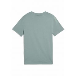 Młodzieżowa koszulka ESS z logo No. 1 PUMA Green Moon. Zielona bluzki damskie Puma, m, bez wzorów, z gumy, młodzieżowe, bez kołnierzyka, bez ramiączek. Za 79.00 zł.