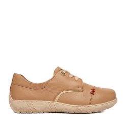 Półbuty Go Soft. Brązowe półbuty damskie GO SOFT, bez wzorów, bez obcasa, na płaskiej podeszwie. Za 219.99 zł.