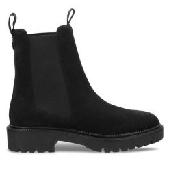 Sztyblety Gant. Czarne botki damskie Gant, bez obcasa, na płaskiej podeszwie, bez zapięcia. Za 539.99 zł.