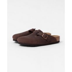 Klapki unisex Birkenstock Boston BS S. Czarne klapki i japonki męskie Birkenstock, z jeansu. Za 813.00 zł.