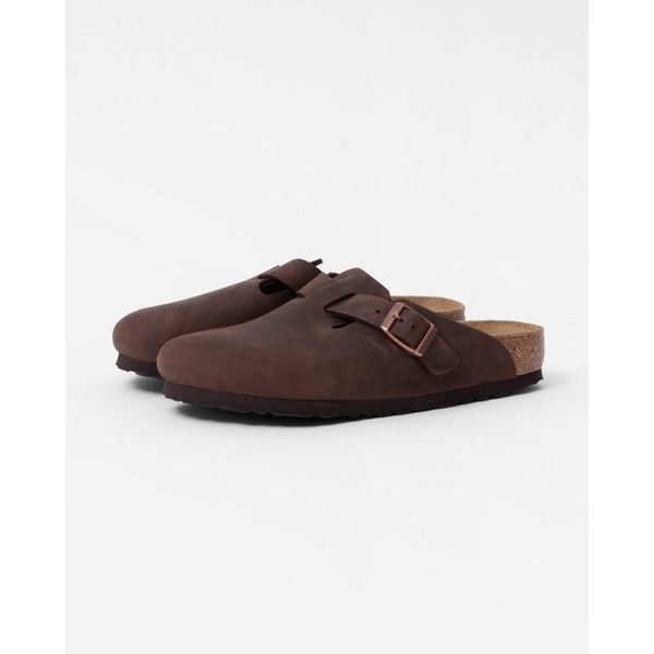 Klapki unisex Birkenstock Boston BS S. Czarne klapki damskie Birkenstock, z aplikacjami, z jeansu, bez obcasa. Za 809.99 zł.