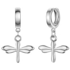 Yokoamii Kolczyki kola z motywem wazki z posrebrzanego metalu 1 ct Damski. Szare kolczyki damskie Yokoamii, metalowe. Za 149.99 zł.