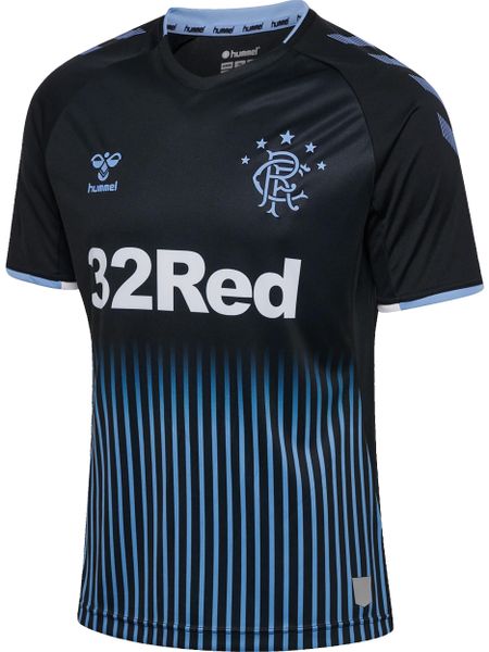 Hummel T-shirt S/S RANGERS FC AWAY 19/20 z poliestru – BLACK. Czarne t-shirty damskie HUMMEL, l, bez wzorów, z materiału, bez kołnierzyka. Za 277.50 zł.