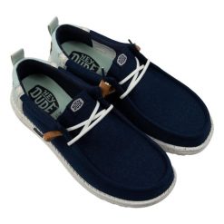 HeyDude Męskie Mokasyny Wally Summer Linen. Niebieskie mokasyny męskie Hey dude, z materiału. Za 329.00 zł.