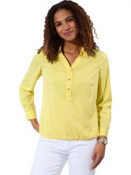 WITT WEIDEN Bluzka w kolorze żółtym rozmiar: 46. Żółte bluzki damskie WITT WEIDEN, bez wzorów, bez kołnierzyka, bez ramiączek. Za 43.99 zł.