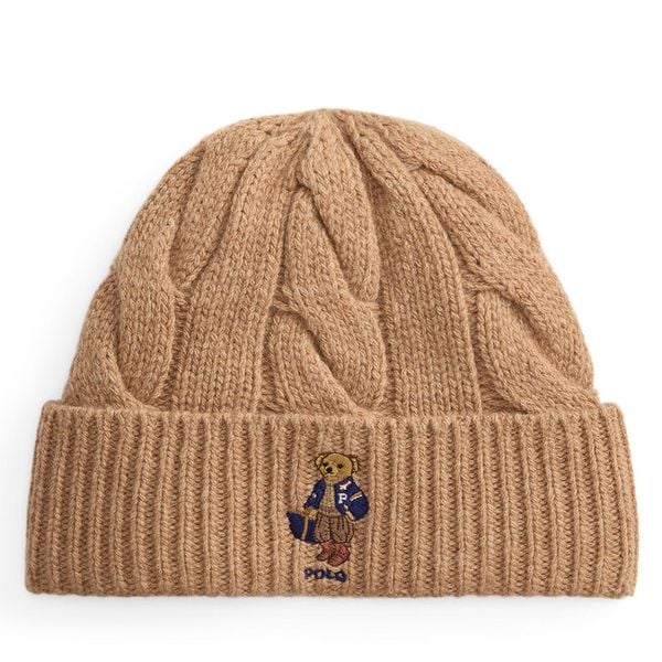 Czapka Polo Ralph Lauren. Brązowe czapki zimowe damskie Polo Ralph Lauren. Za 419.99 zł.