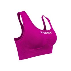 Biustonosz / Top techniczny z kieszonką na miseczki. Czarne biustonosze sportowe damskie R-EVENGE, m, bez wzorów, z elastanu, bez ramiączek. Za 128.99 zł.