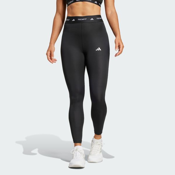 Legginsy TECHFIT 7/8. Czarne legginsy damskie Adidas, xs, bez wzorów, z elastanu. Za 207.25 zł.