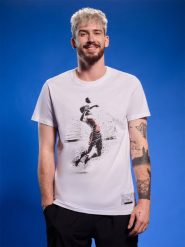 4F T-shirt regular z nadrukiem siatkarskim męski - biały XXL. Białe t-shirty męskie 4f, l, bez wzorów, z bawełny, bez kołnierzyka. Za 69.99 zł.