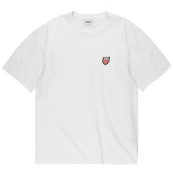 T-shirt sportowy z krótkim rękawem męski Small Shield T-shirt. Białe t-shirty męskie Prosto., m, bez wzorów, z bawełny, bez kołnierzyka. Za 114.99 zł.