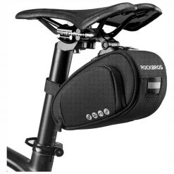 Sakwa, torba rowerowa pod siodło Rockbros C40. Czarne torebki klasyczne damskie ROCKBROS, bez wzorów, bez dodatków. Za 74.00 zł.