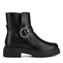 Botki Sergio Bardi. Czarne botki damskie Sergio Bardi, bez obcasa, na płaskiej podeszwie, bez zapięcia. Za 184.99 zł.