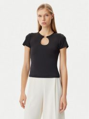 Rinascimento Bluzka CFC0122547003 Czarny Regular Fit. Czarne bluzki damskie RINASCIMENTO, l, bez wzorów, z syntetyku, bez ramiączek. Za 149.99 zł.