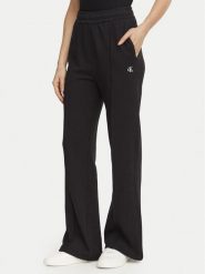 Calvin Klein Jeans Spodnie dresowe Monogram LV047H220G Czarny Regular Fit. Czarne jeansy damskie Calvin Klein Jeans. Za 369.99 zł.