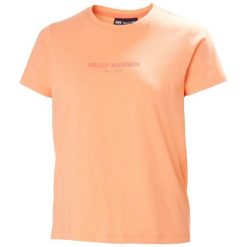 Koszulka damska Helly Hansen Core 2.0. Brązowe bluzki sportowe damskie Helly Hansen, z bawełny, bez kołnierzyka, bez ramiączek. Za 172.50 zł.