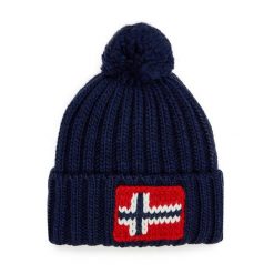 Czapka Napapijri. Niebieskie czapki męskie Napapijri, na zimę, bez wzorów. Za 219.99 zł.