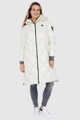 BLAUER Puchowy płaszcz damski Kay w kolorze ecru. Białe płaszcze damskie Blauer USA, s, bez wzorów, z nylonu. W wyprzedaży za 1,149.99 zł.