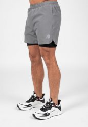 Cortez 2-in-1 Szorty - Antracytowy. Szare szorty męskie GORILLA WEAR, bez wzorów. Za 209.00 zł.