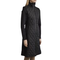 Damska długa kurtka Montar Quinn. Czarne kurtki damskie MONTAR, bez wzorów, z puchu, bez kaptura. Za 546.50 zł.