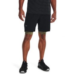Szorty Under Armour Vanish. Czarne szorty sportowe męskie Under Armour, l, z materiału, na fitness i siłownię. Za 226.95 zł.