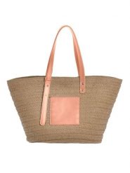 BLE Shopper bag w kolorze beżowym - 47 x 27 cm rozmiar: onesize. Brązowe shopper bag damskie BLE, bez wzorów, z materiału, na ramię, bez dodatków. Za 76.22 zł.