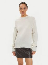 Pinko Sweter Donskoy 104468 A277 Biały Relaxed Fit. Białe swetry klasyczne damskie Pinko, xs, z kaszmiru, bez kołnierzyka. Za 589.99 zł.