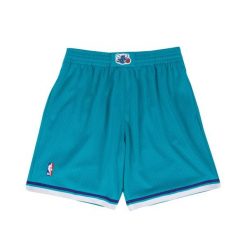 Swingman Szorty Charlotte Hornets. Niebieskie szorty męskie Mitchell & Ness, bez kołnierzyka. Za 389.00 zł.