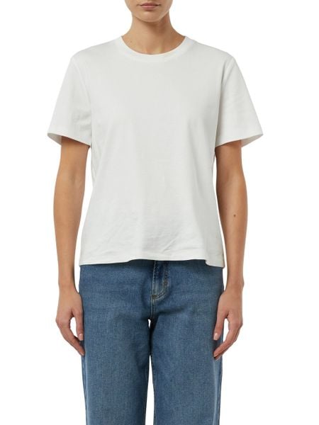 Comma Koszulka Kobiety biały, 46. Białe bluzki sportowe damskie Comma, bez kołnierzyka, bez ramiączek. Za 179.95 zł.