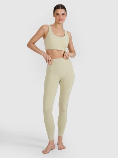 Legginsy do jogi i pilatesu szybkoschnące damskie 4F 4FWSS25TFTIF323. Zielone legginsy damskie 4f, l, bez wzorów, z dzianiny. Za 68.99 zł.