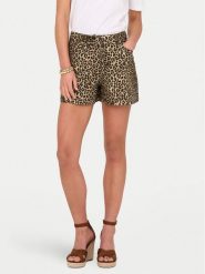ONLY Szorty materiałowe Naomi 15347131 Brązowy Regular Fit. Brązowe szorty damskie Only, bez wzorów, z bawełny. Za 99.99 zł.