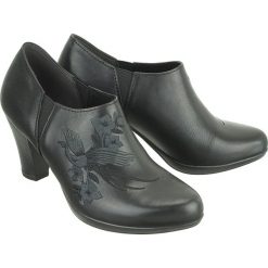 MARCO TOZZI 24402-21 002 black antic, półbuty damskie. Czarne półbuty damskie Marco Tozzi, bez wzorów, ze skóry, bez obcasa, na obcasie. Za 239.00 zł.