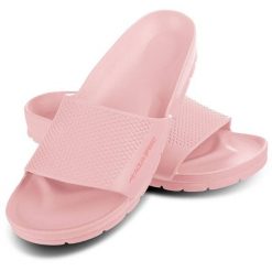 Klapki basenowe unisex Aqua Speed Oslo. Czerwone klapki damskie Aqua-Speed, bez wzorów, bez obcasa. Za 59.99 zł.