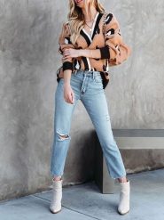 Milan Kiss Kardigan w kolorze jasnobrązowo-czarno-kremowym rozmiar: S. Brązowe kardigany damskie Milan Kiss, s, bez wzorów. Za 170.07 zł.