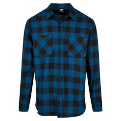 Koszula Urban Classics checked flanell (GT). Czarne koszule męskie Urban Classics, m, bez wzorów, bez kołnierzyka, bez ramiączek. Za 206.00 zł.