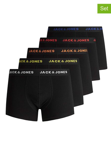Jack & Jones Bokserki (5 par) w kolorze czarnym rozmiar: XXL. Czarne bokserki męskie Jack & Jones, bez wzorów. Za 114.95 zł.