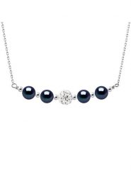 Mitzuko Srebrny naszyjnik z perłami - dł. 42 cm rozmiar: onesize. Czarne naszyjniki damskie Mitzuko, srebrne. Za 264.95 zł.