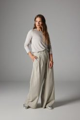 SPODNIE DALIA BEŻOWE XS - Flawless. Brązowe spodnie materiałowe damskie Flawless, bez wzorów, z bawełny, klasyczne, z podwyższonym stanem. Za 597.00 zł.